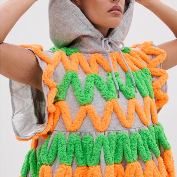 AKIRA Green and Orange Mini Dress - Picture 6 of 8